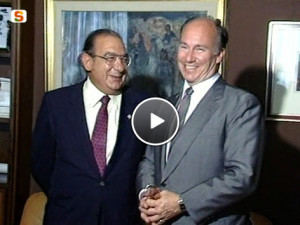 Incontro tra l’Aga Khan e il presidente Mario Melis